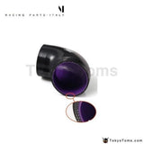 Black & Purple 3.00 76Mm 90 Degree Elbow Silicone Hose Pipe Turbo Intake For Volkswagen Vw Golf Mk3
