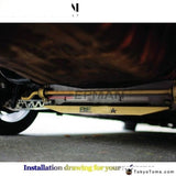 Black Rear Subframe Brace Lower Cross Tie Bar For Civic Eg/ej/eh Integra Db/dc (Fits Honda)