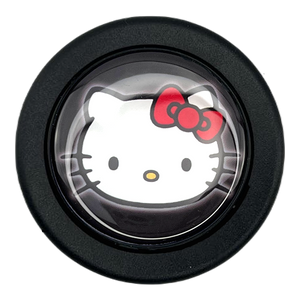 Black Kitty Horn Button