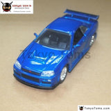 Brand New Jada 1/32 Scale Car Toys Fast & Furious 2002 Nissan Skyline Gt-R (R34) Diecast Metal Model