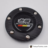 Car Styling Black Mugen Racing Steering Wheel Horn Button + Carbon Fiber Edge For Honda