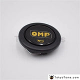 Car Styling Black Omp Racing Steering Wheel Horn Button + Carbon Fiber Edge
