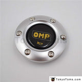 Car Styling Black Omp Racing Steering Wheel Horn Button Speaker Control Cover + Aluminum