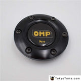 Car Styling Black Omp Racing Steering Wheel Horn Button Speaker Control Cover + Aluminum