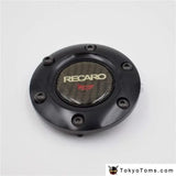 Car Styling Carbon Fiber Recaro Racing Steering Wheel Horn Button Speaker Control Cover + Aluminum