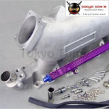 Cast Aluminum Intake Manifold Plenum With Fuel Rail For Nissan R33 R34 Rb25 Purple