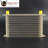 Champagne 13 Row An10 Oil Cooler W/ 3/4*16 & M20*1.5 Filter Adapter Hose Kit