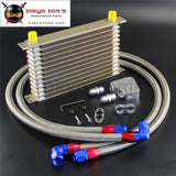 Champagne 13 Row Oil Cooler An10+Filter Plate Adapter Kit For Ls1 Ls2 Lsx Ve Hsv
