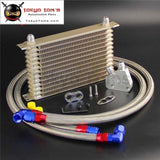 Champagne An10 Oil Cooler 13 Row Filter Adapter Hose Kit Fits For Ls1 Ls2 Ls3 Vt Vx