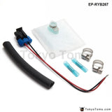 E85 Racing High Performance Internal Fuel Pump 450Lph F90000267 Install Kit Silicone Hose