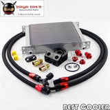 Engine Transmission Oil Cooler 30 Row An-8/an8 + 3/4*16 Unf / M20*1.5 Filter Adapter Kit Black