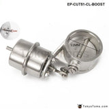 Exhaust Control Valve Set Cutout 251Mm Pipe Closed With Boost Actuator Wireless Remote Controller