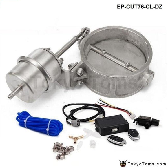 Exhaust Control Valve Set Cutout 376Mm Pipe Close Style With Vacuum Actuator Wireless Remote