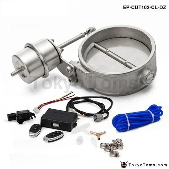 Exhaust Control Valve Set With Vacuum Actuator Cutout 102Mm Pipe Close Style Wireless Remote