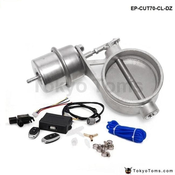 Exhaust Control Valve Set With Vacuum Actuator Cutout 70Mm Pipe Close Style Wireless Remote