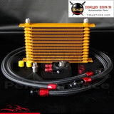 Filter Thread Size 3/4*16 / M20*1.5 Thermostat Sandwich Plate + 10An 13 Row Engine Oil Cooler Kit