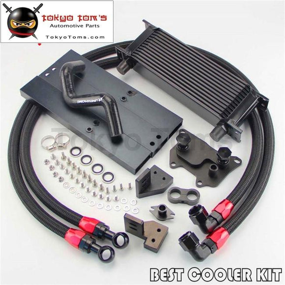 Fits For Vw Golf Mk7 Gti An10 13 Row Oil Cooler Full Kit Engine Ea-888 Iii Black/silver