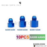 Fitting Flare Reducer Female -6 An To Male -8An Blue Reducers Alloy Fitt 8Anw-6Ann Oil Cooler