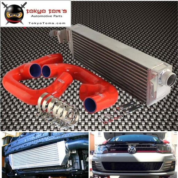 Fmic Silver Aluminum Twin Intercooler With Hose Kit Fits For Volkswagen Golf R Gti Mk7 Audi S3 8V