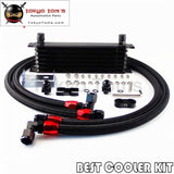 For Bmw E36 E46 Euro E82 E9X 135 10An 7 Row Engine Racing Oil Cooler Kit Black