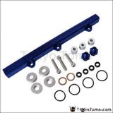 For Mitsubishi Evo123 Aluminium Billet Top Feed Injector Fuel Rail Turbo Kit Blue High Quality