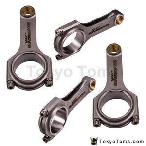 Forged Connecting Rod Rods for Fiat Punto GT 1.4 1.6 Turbo Con Rod 128.5mm 800HP 4340 EN24 H Beam Crank Screws Floating TUV Maxpeedingrods