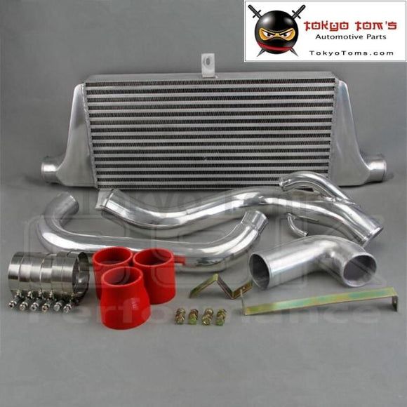 Front Mount Intercooler Kit For Nissan Silvia S14/s15 Type 24E Ls Sr20Det Red Aluminum Piping