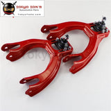 Front Upper Control Arm W/adjustable Camber Kit For 92-95 Honda Civic Eg Ej Red