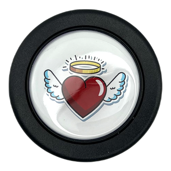 Heart Wings Horn Button