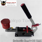 Hydraulic Hand Brake Pump 180Sx Sti Evo Rx7 Horizontal Vertical + Oil Tank Red