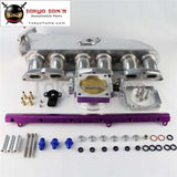Intake Manifold + Fuel Rail 90Mm Throttle Body W/ Tps For Toyota 1Jz-Gte Black / Blue Purple