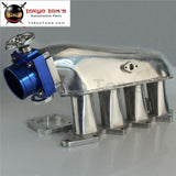 Intake Manifold+ Universal 80Mm Throttle Body For Lancer Evolution 4G63 Evo 4-9 Blue / Silver Black