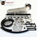 Intake Manifold+Vq35 80Mm Throttle Body+Fuel Rail For Toyota Supra 2Jzgte Jza80 93-98 Black