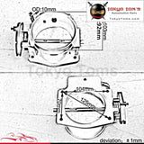 Intake Throttle Body+ Adapter Plate For G M Gen Iii Ls1 Ls2 Ls3 Ls6 Ls7 Lsx 92mm Black - Tokyo Tom's