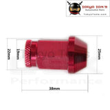 Jdm Aluminum Racing Wheel Nuts P 1.5 X M12 D1 Spec 20Pcs Black Lugs Red