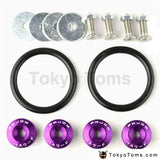 Jdm Style Aluminum Quick Release Fasteners For Car Front Rear Bumpers Trunk Fender Hatch Lids Kit