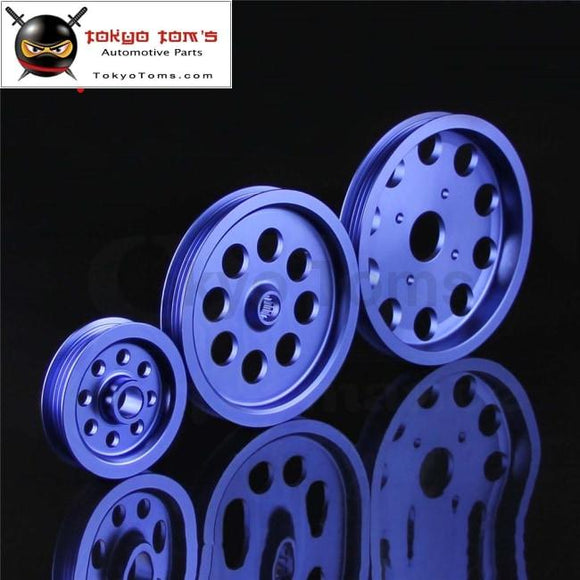 Light-Weight Crank Pulley For Nissan Skyline GTs GTR Rb20 Rb25 Rb26 Pulley Blue
