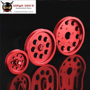 Light-Weight Crank Pulley For Nissan Skyline GTs GTR Rb20 Rb25 Rb26 Pulley Red