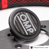 New Carbon Fiber Omp Steering Wheel Horn Button Racing Switch Push Cover