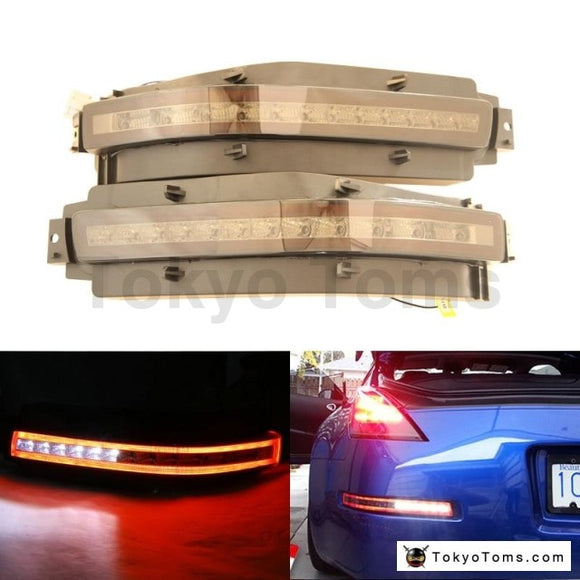 Nissan 350Z Smoke Tinted Clear Lens All-in-one Led Turn Signal Backup Reverse Brake Light Assembly 