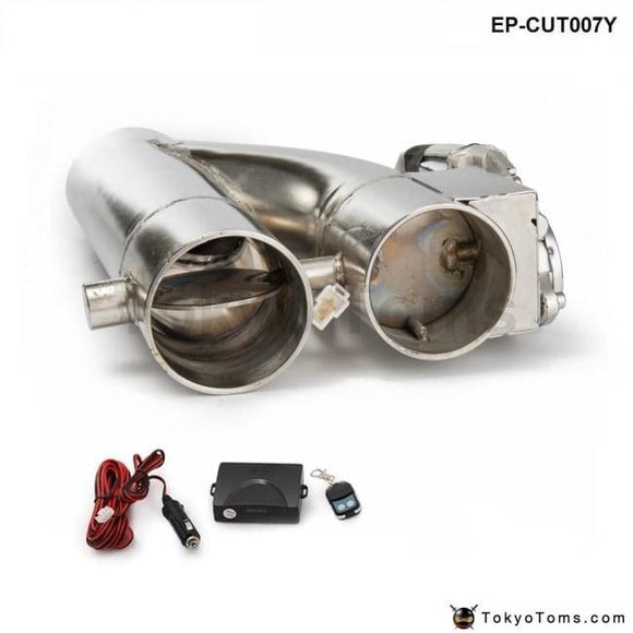 Patented Product 2.5 / 3 Electric Exhaust Downpipe Cutout E-Cut Out Dual-Valve Controller Remote Kit