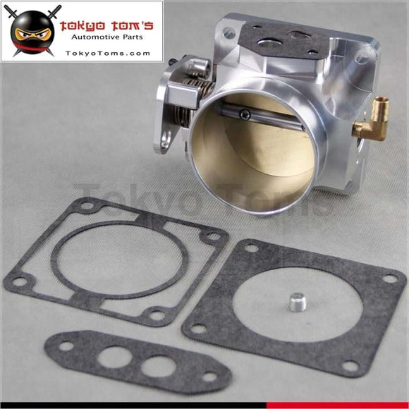 Performance Billet 75mm Throttle Body For 86-93 Ford Mustang GT Cobra Lx 5.0 Silver
