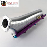 Polished Air Intake Manifold + Purple Fuel Rail Fits For Nissan Prtrol 4.8L Machined