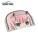 Jump Time 13cm x 9.8cm Funny Waterproof Car Stickers JDM Car Decals For Darling in the Franxx  Zero Two BIG HEAD Vinyl Car Wrap JumpTime L8 Store (Aliexpress)