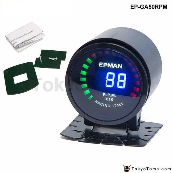 Racing 2 52Mm Smoked Digital Color Analog Rpm Tacho Tachometer Gauge Meter With Bracket For Bmw E39