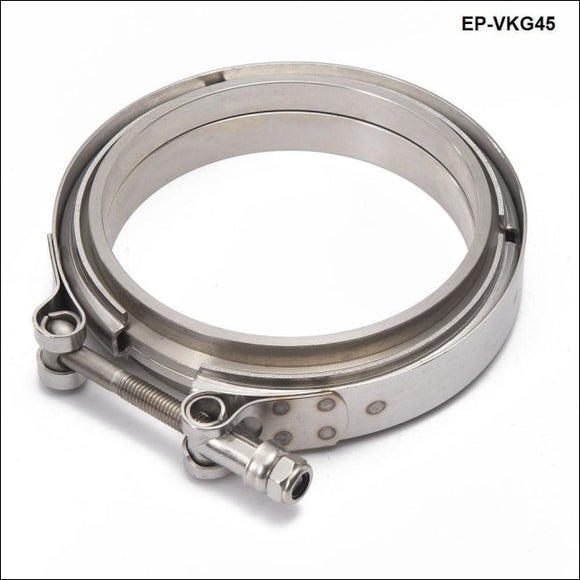 Racing Car T304 Stainless Steel V Band Clamp Flange Assembly For Exhaust Turbo Wastegate 4.5 Od Pipe