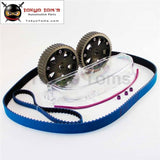 Racing Timing Belt W/balance+ Cam Gear+Cam Cover Fits For Evo 1-3 Eclipse Dsm 4G63