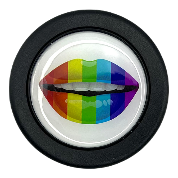 Rainbow Lips Horn Button - Tokyo Tom's