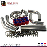 Red 3 Inches 76Mm Turbo/supercharger Intercooler Polish Pipe Piping Kit Aluminum
