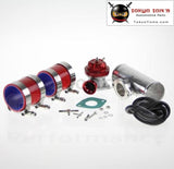 Red 30Psi Ts Bov Turbo +2.5 63.5*150Mm Flange Pipe + 2 * Silicone Hoses+ 4*clamps